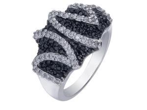 Sterling Silver Black Diamond Ring (1.15 CT) In Size 7 Sterling Silver Black Diamond Ring (1.15 CT) In Size 7