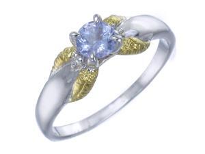 Sterling Silver Tanzanite Ring (1/2 CT) In Size 9 Sterling Silver Tanzanite Ring (1/2 CT) In Size 9