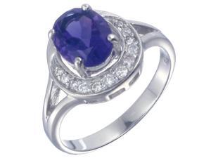 Sterling Silver Amethyst Ring (1.70 CT) In Size 8 Sterling Silver Amethyst Ring (1.70 CT) In Size 8