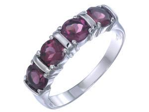 Sterling Silver Garnet Ring (1.5 CT) In Size 6 Sterling Silver Garnet Ring (1.5 CT) In Size 6