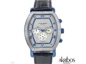 AKRIBOS XXIV Swiss Movement Diamond AK459BU Watch AKRIBOS XXIV Swiss Movement Diamond AK459BU Watch