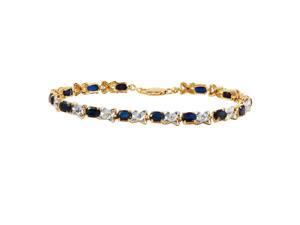 Ladies 8.43CTW Sapphire And Diamond 14K Yellow Gold Bracelet Ladies 8.43CTW Sapphire And Diamond 14K Yellow Gold Bracelet