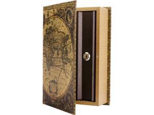 Antique Map Diversion Book Lock Box Antique Map Diversion Book Lock Box