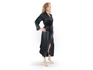 Aus Vio 100% Silk Robe S/M, Black Aus Vio 100% Silk Robe S/M, Black