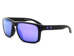 OAKLEY OO9102-26 Holbrook Sunglasses - Matte Black Frame / Violet Iridium Lens OAKLEY OO9102-26 Holbrook Sunglasses - Matte Black Frame / Violet Iridium Lens