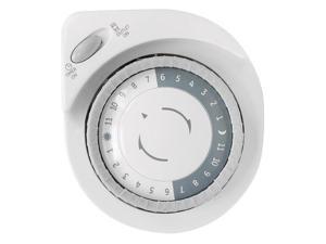GE 24-Hour Big Button Mechanical Timer, White GE 24-Hour Big Button Mechanical Timer, White