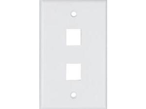 Cooper Wiring Devices, 5520W-MSP 2 Port Flush Modular Wallplate, White Cooper Wiring Devices, 5520W-MSP 2 Port Flush Modular Wallplate, White