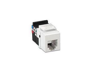 Leviton 41106-RW6 Voice Grade QuickPort Snap-In Connector, 6P6C, White Leviton 41106-RW6 Voice Grade QuickPort Snap-In Connector, 6P6C, White
