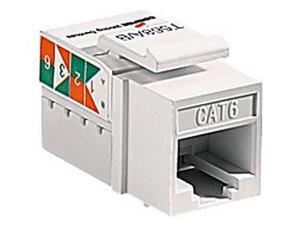 Cooper Wiring Devices 5546-6W Cat 6 RJ45 Modular Data Jack Insert, White Cooper Wiring Devices 5546-6W Cat 6 RJ45 Modular Data Jack Insert, White