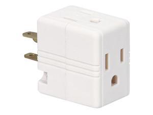 Cooper Wiring Devices 1482W Three-Outlet Grounding Cube Tap - White Cooper Wiring Devices 1482W Three-Outlet Grounding Cube Tap - White