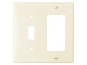 Cooper Wiring Devices 2153LA 2-Gang Toggle/Decora-Style Combo Thermoset Wallplat Cooper Wiring Devices 2153LA 2-Gang Toggle/Decora-Style Combo Thermoset Wallplat
