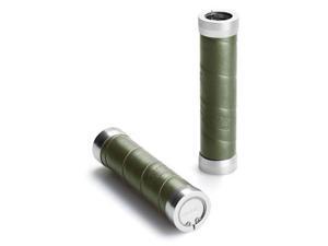 Brooks Slender Leather Bicycle Handlebar Grips - Pair (Olive Green) Brooks Slender Leather Bicycle Handlebar Grips - Pair (Olive Green)
