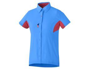 Shimano 2015 Women's Button Up Cycling Shirt - ECWJSTSNS31W (Lightning Blue/Jazzberry - S) Shimano 2015 Women's Button Up Cycling Shirt - ECWJSTSNS31W (Lightning Blue/Jazzberry - S)