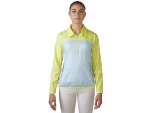 Adidas 2016 Women's 1/4 Zip Wind Jacket (Sunny Lime/Soft Blue - L) Adidas 2016 Women's 1/4 Zip Wind Jacket (Sunny Lime/Soft Blue - L)