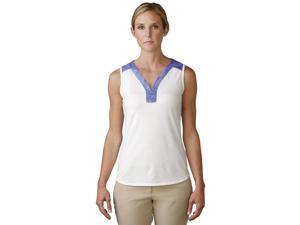 Adidas Golf 2016 Women's Mesh Printed Sleeveless Polo Shirt (White - XL) Adidas Golf 2016 Women's Mesh Printed Sleeveless Polo Shirt (White - XL)
