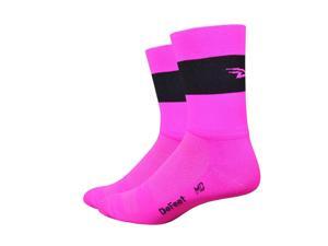 DeFeet AirEator Hi Top 5in Team Defeet Cycling/Running Socks - AIRTD (Team DeFeet Hi-Vis Pink/Black Stripe - M) DeFeet AirEator Hi Top 5in Team Defeet Cycling/Running Socks - AIRTD (Team DeFeet Hi-Vis Pink/Black Stripe - M)