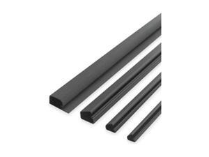 Channel, J Style, 1 1/8Hx48Lx2 3/8Win, Blk Channel, J Style, 1 1/8Hx48Lx2 3/8Win, Blk