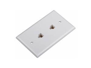 WHT Dual Mod Wall Jack WHT Dual Mod Wall Jack