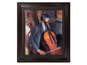 Art Reproduction Oil Painting - Modigliani Paintings: The Cellist with Mediterranean Bronze Frame - Bronze Finish - 30" X 34" - Hand Painted Framed Canvas Art Art Reproduction Oil Painting - Modigliani Paintings: The Cellist with Mediterranean Bronze Frame - Bronze Finish - 30" X 34" - Hand Painted Framed Canvas Art