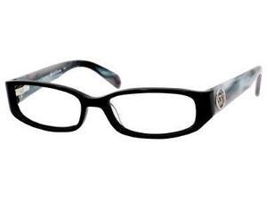 Juicy Couture Eva Eyeglasses-In Color-Black Gray Horn-Size-52/16/130 Juicy Couture Eva Eyeglasses-In Color-Black Gray Horn-Size-52/16/130