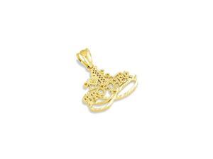 Mens 14k Yellow Gold #1 Brother Heart Love Pendant Mens 14k Yellow Gold #1 Brother Heart Love Pendant