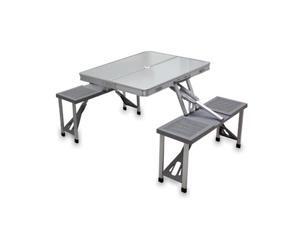 Picnic Time Aluminum Folding Picnic Table with Seats Picnic Time Aluminum Folding Picnic Table with Seats