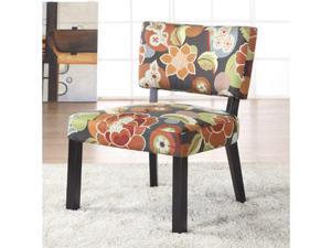 Bright Floral Print Accent Chair Bright Floral Print Accent Chair