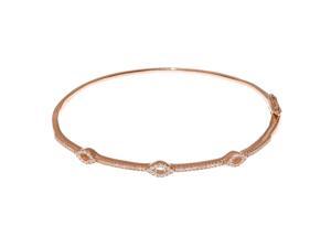 Metro Jewelry 14K Rose Gold Bangle with 0.25 cttw Diamonds Metro Jewelry 14K Rose Gold Bangle with 0.25 cttw Diamonds