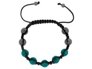 Metro Jewelry Blue Mykonos Crystal Balls on Cord Adjustable Bracelet Metro Jewelry Blue Mykonos Crystal Balls on Cord Adjustable Bracelet