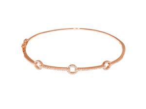 Metro Jewelry 14K Rose Gold Bangle with 0.31 cttw Diamonds Metro Jewelry 14K Rose Gold Bangle with 0.31 cttw Diamonds