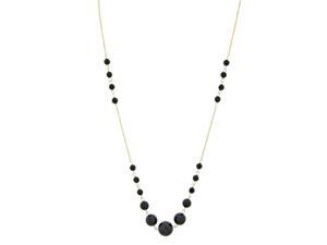 Metro Jewelry Women's 10K Yellow Gold Necklace with Black Onyx Metro Jewelry Women's 10K Yellow Gold Necklace with Black Onyx