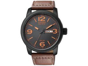 Citizen Eco Drive Black Dial Brown Leather Mens Watch BM8475-26E Citizen Eco Drive Black Dial Brown Leather Mens Watch BM8475-26E