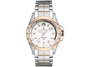 Bulova Mens Marine Star Silver And White Dial Bracelet Watch 98B129 Bulova Mens Marine Star Silver And White Dial Bracelet Watch 98B129