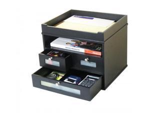 Victor Wood Tidy Tower Organizer, Midnight Black Collection - by Victor Technology Victor Wood Tidy Tower Organizer, Midnight Black Collection - by Victor Technology