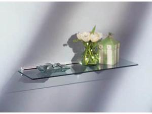 Rectangular Glass Shelf Kit 8x24 - Wall Mounted Rectangular Glass Shelf Kit 8x24 - Wall Mounted