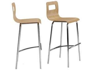 Zuo Modern Set of 2 Escape Barstools - 24" Natural - by Zuo Modern Zuo Modern Set of 2 Escape Barstools - 24" Natural - by Zuo Modern
