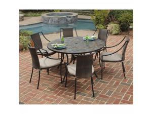 Stone Harbor 7PC Dining Set with Round Table and Six Laguna Arm Chairs - by Home Styles Stone Harbor 7PC Dining Set with Round Table and Six Laguna Arm Chairs - by Home Styles