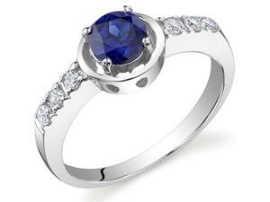 Sleek and Classy 0.75 carats Sapphire Ring in Sterling Silver Size 9 Sleek and Classy 0.75 carats Sapphire Ring in Sterling Silver Size 9
