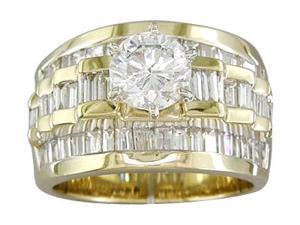 EGL Certified 2.96 cts Diamond Engagement Ring 14Kt Yellow Gold EGL Certified 2.96 cts Diamond Engagement Ring 14Kt Yellow Gold