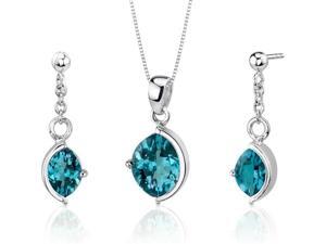 Museum Design 5.25 carats Marquise Cut Sterling Silver London Blue Topaz Pendant Earrings Set Museum Design 5.25 carats Marquise Cut Sterling Silver London Blue Topaz Pendant Earrings Set