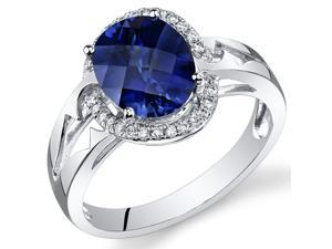 14 Karat White Gold 3.75 cts Blue Sapphire and Diamond Ring 14 Karat White Gold 3.75 cts Blue Sapphire and Diamond Ring