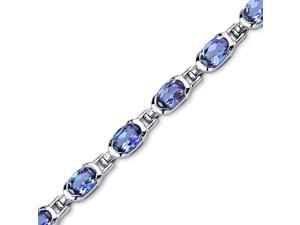 7.00 ct Oval Shape Alexandrite Bracelet in Sterling Silver 7.00 ct Oval Shape Alexandrite Bracelet in Sterling Silver