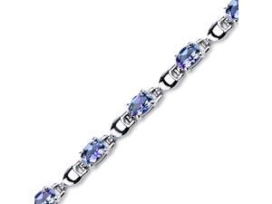 5.50 ct Oval Shape Alexandrite Bracelet in Sterling Silver 5.50 ct Oval Shape Alexandrite Bracelet in Sterling Silver