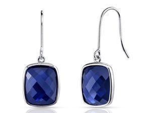 14 kt White Gold 11.50 Carats Blue Sapphire Earrings 14 kt White Gold 11.50 Carats Blue Sapphire Earrings