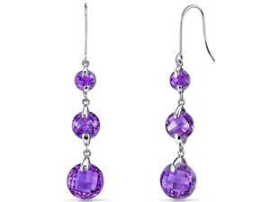 14 kt White Gold 8.00 Carats Amethyst Earrings 14 kt White Gold 8.00 Carats Amethyst Earrings