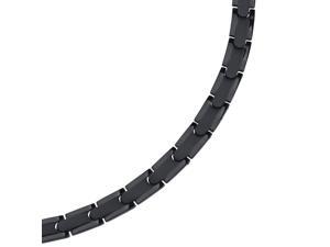 Oravo Smooth Style Titanium Mens Black Tone Flat Link Chain Necklace, 20-26 inches Oravo Smooth Style Titanium Mens Black Tone Flat Link Chain Necklace, 20-26 inches