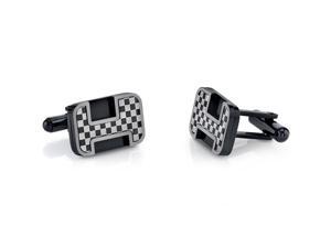 Black Base Chessboard Design Stainless Steel Cufflinks Black Base Chessboard Design Stainless Steel Cufflinks