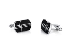 Black Tone Cross Motif Stainless Steel Cufflinks Black Tone Cross Motif Stainless Steel Cufflinks