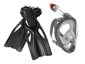 Head Sea Vu FF Sm Mask/Snorkel and Tsunami Fin - Black - 4.5-8.5 Head Sea Vu FF Sm Mask/Snorkel and Tsunami Fin - Black - 4.5-8.5