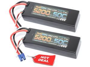 PowerHobby 2S 7.4.V 5200mAh 50C Lipo Battery 2 Pack w EC3 Plug Hard Case (2) PowerHobby 2S 7.4.V 5200mAh 50C Lipo Battery 2 Pack w EC3 Plug Hard Case (2)